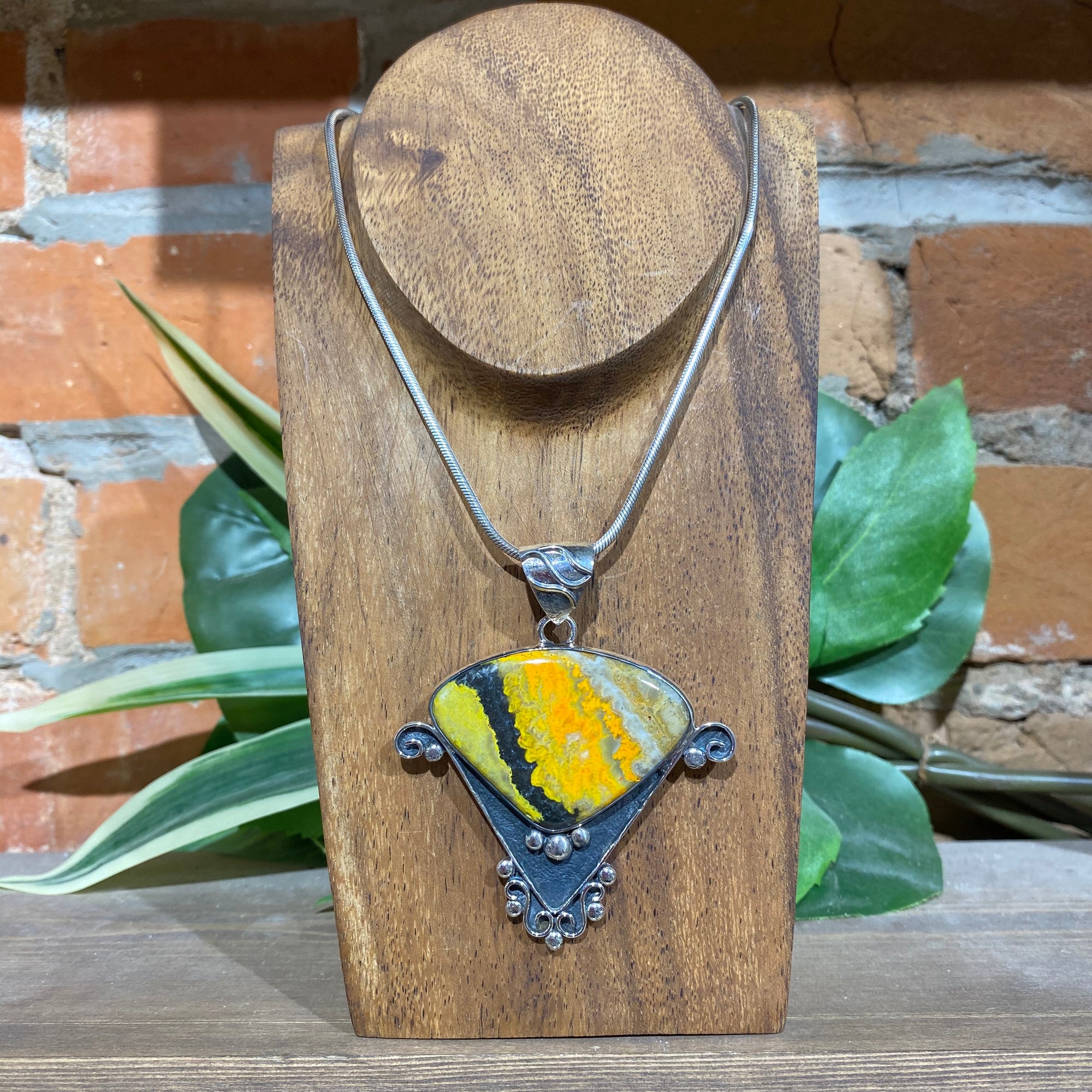 Bumble Bee Jasper Pendant
