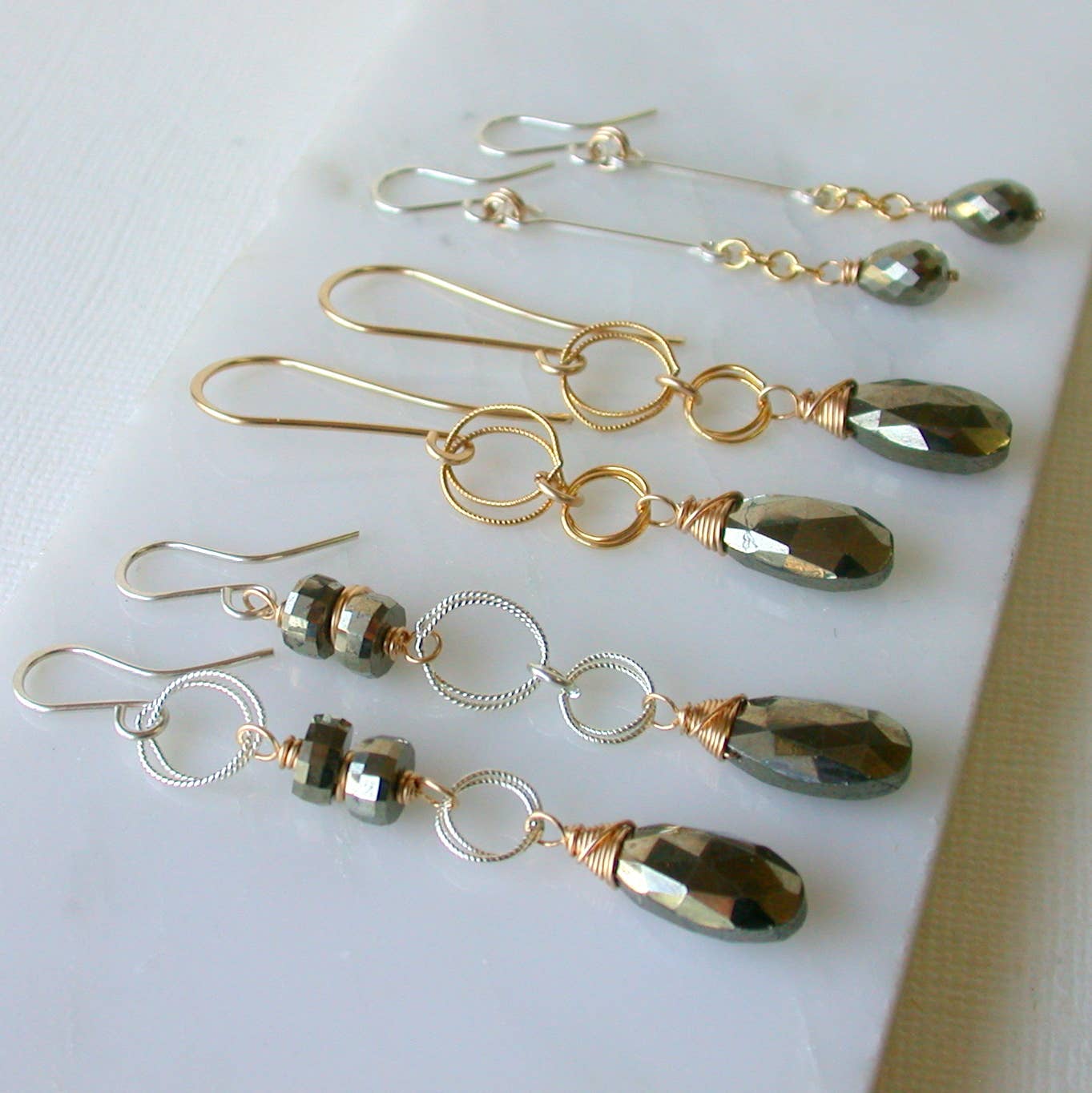 Pyrite Statement Earrings