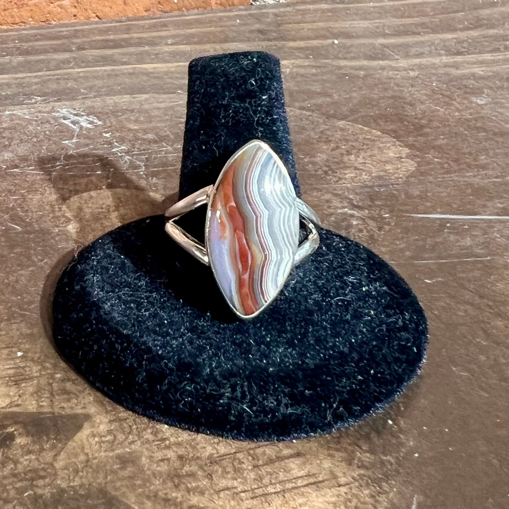 Crazy Lace Agate Ring