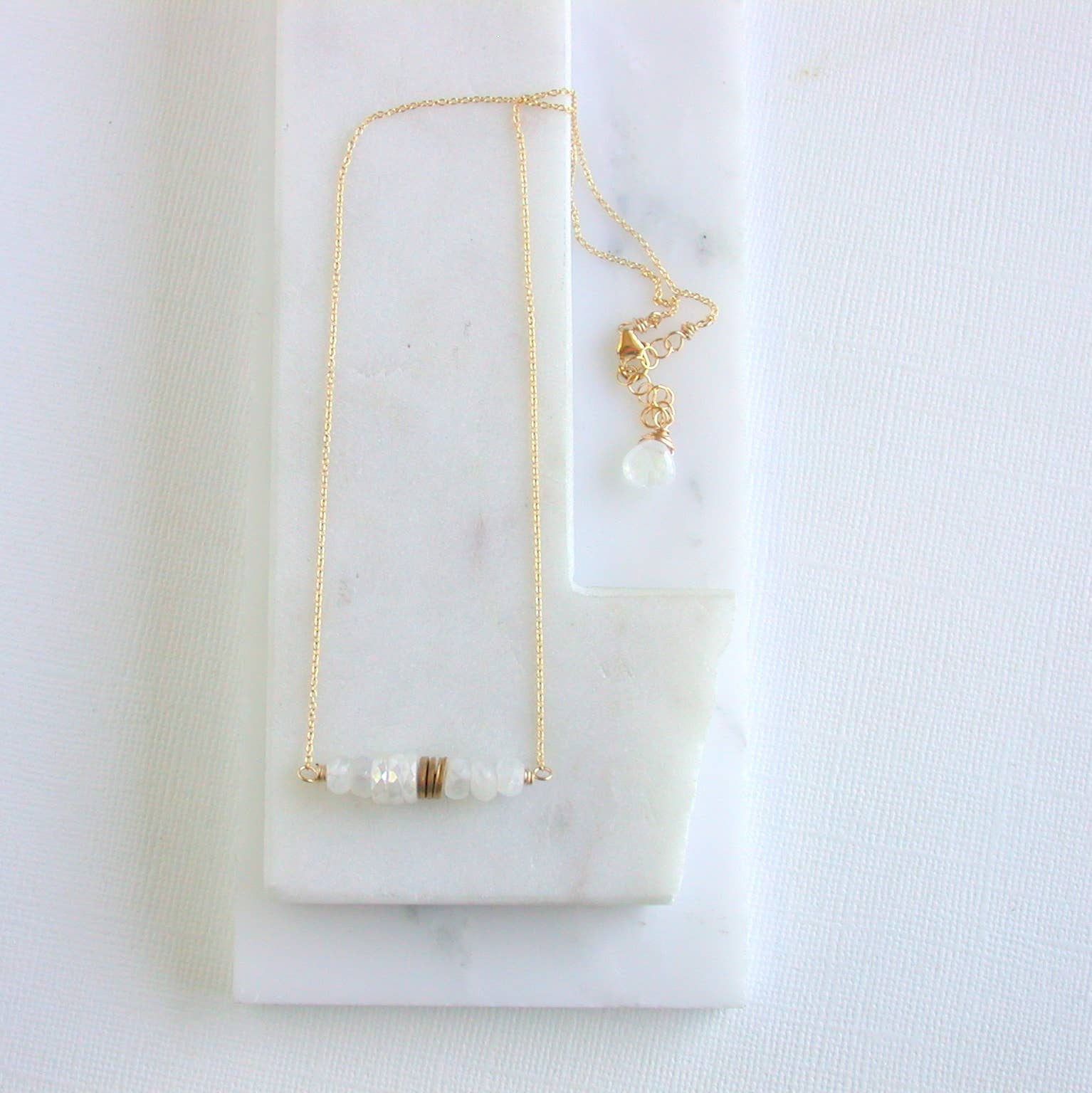 Moonstone Bar Necklace