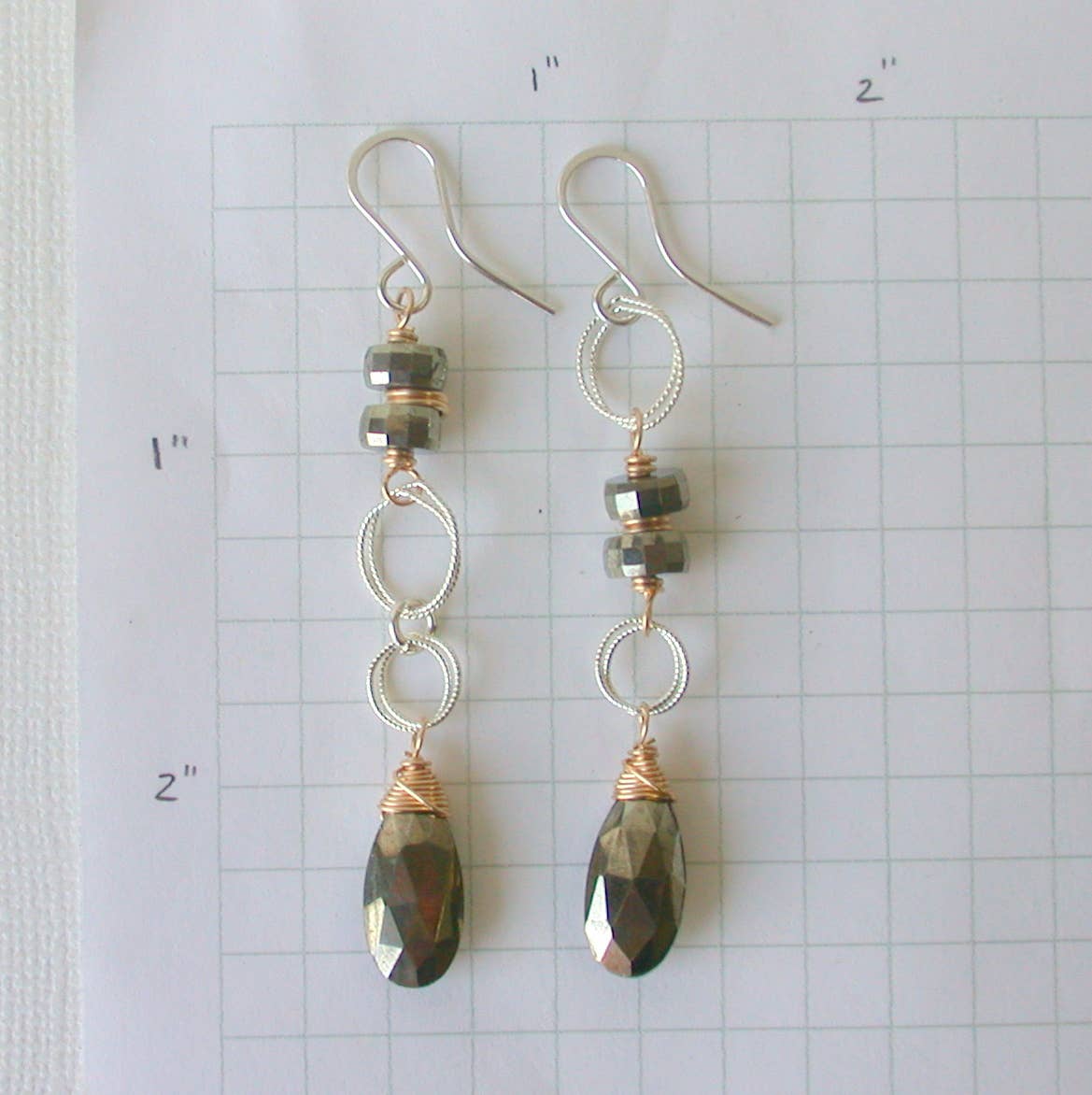 Pyrite Statement Earrings