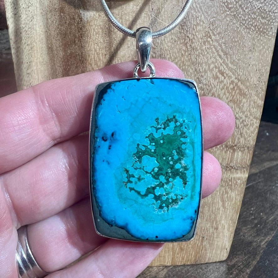 Chrysocolla + Malachite Pendant