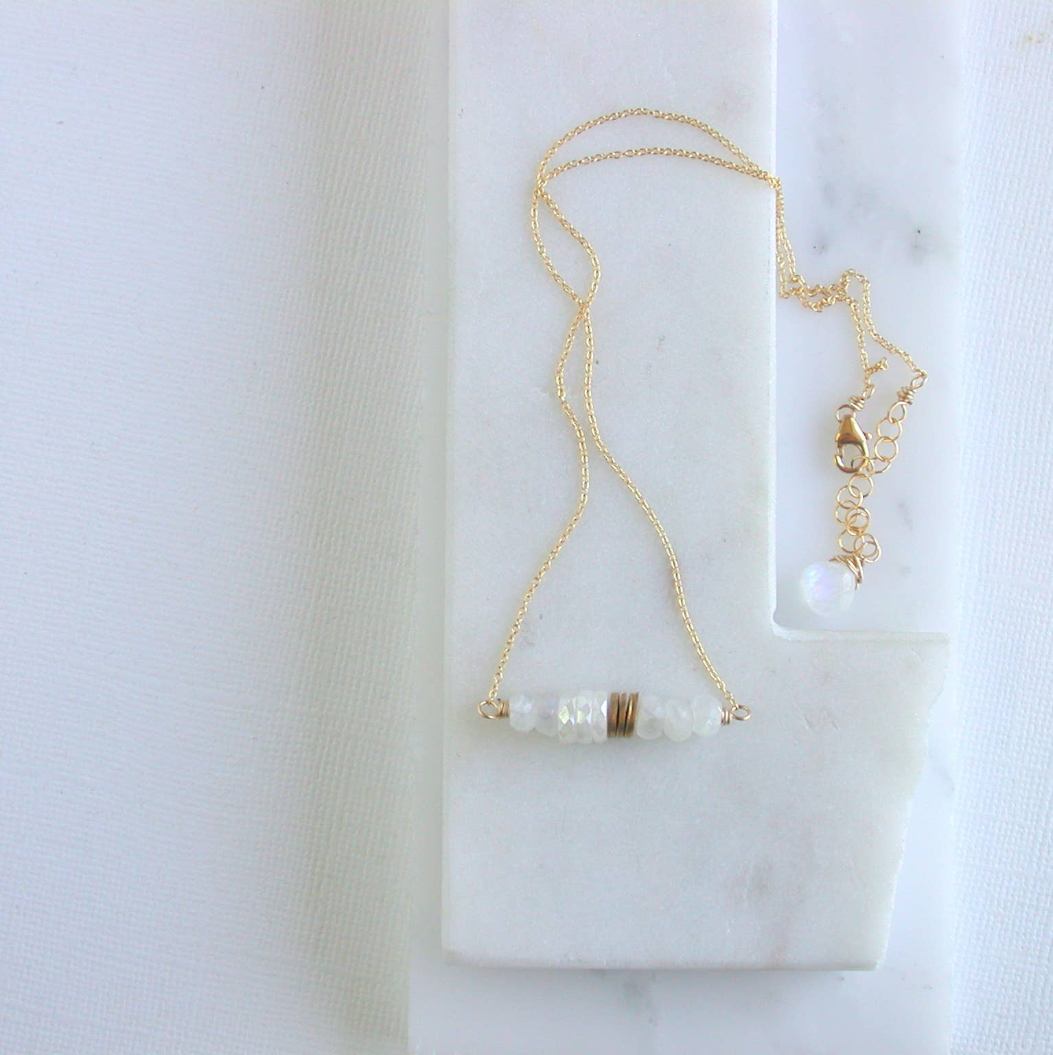 Moonstone Bar Necklace