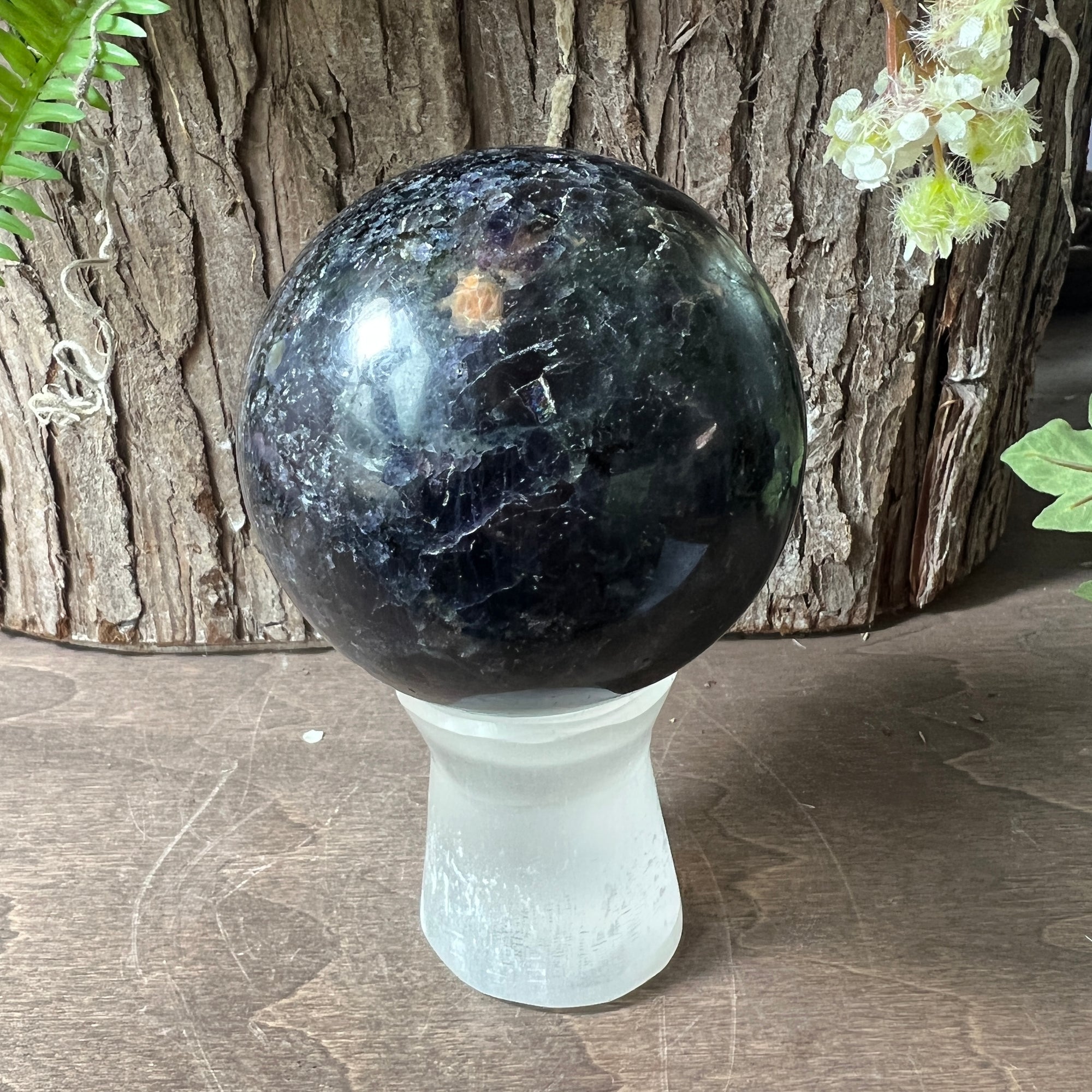 Iolite + Sunstone Sphere
