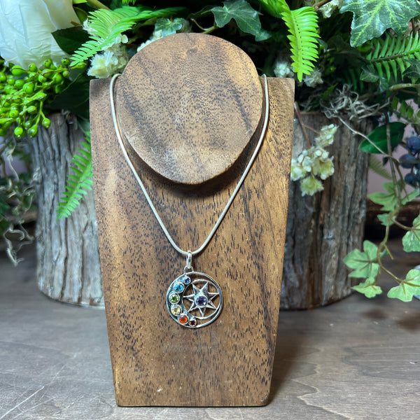 服/ファッション PeterStone: Chakra Silhouette Pendant 7 Chakra Pendant – MindfulSouls