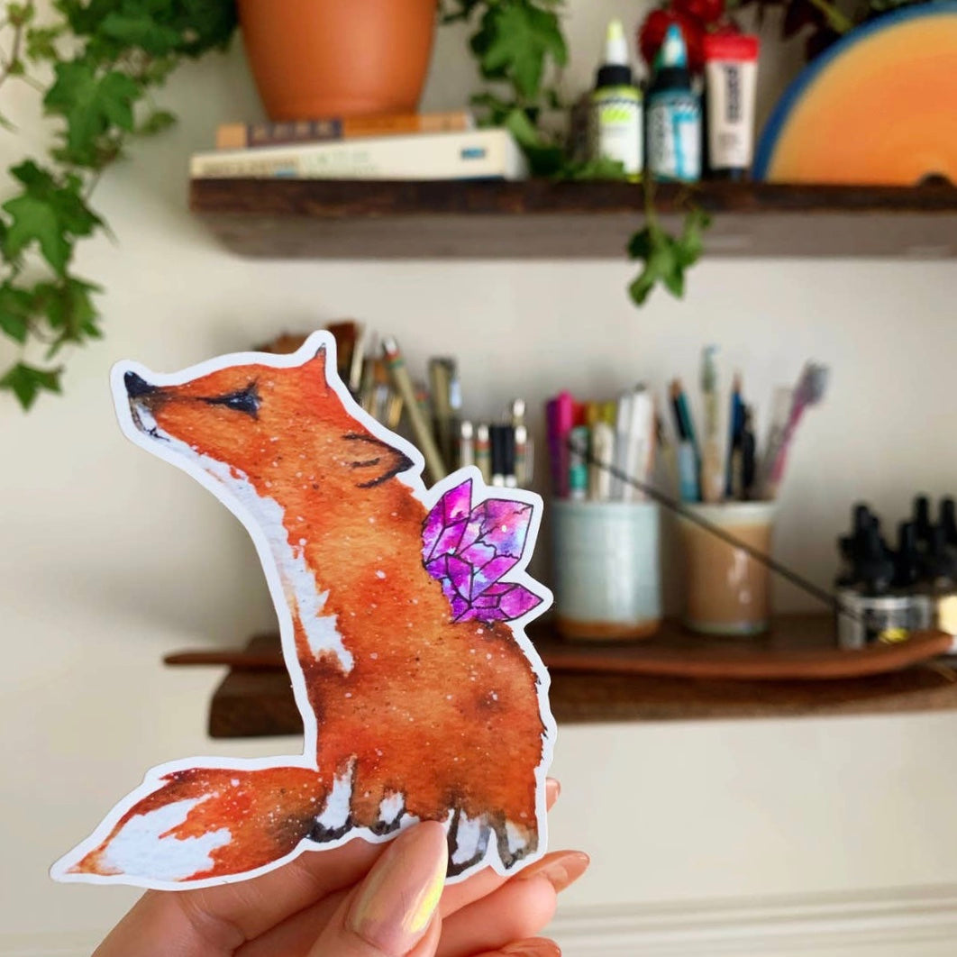 Fox Holographic Sticker